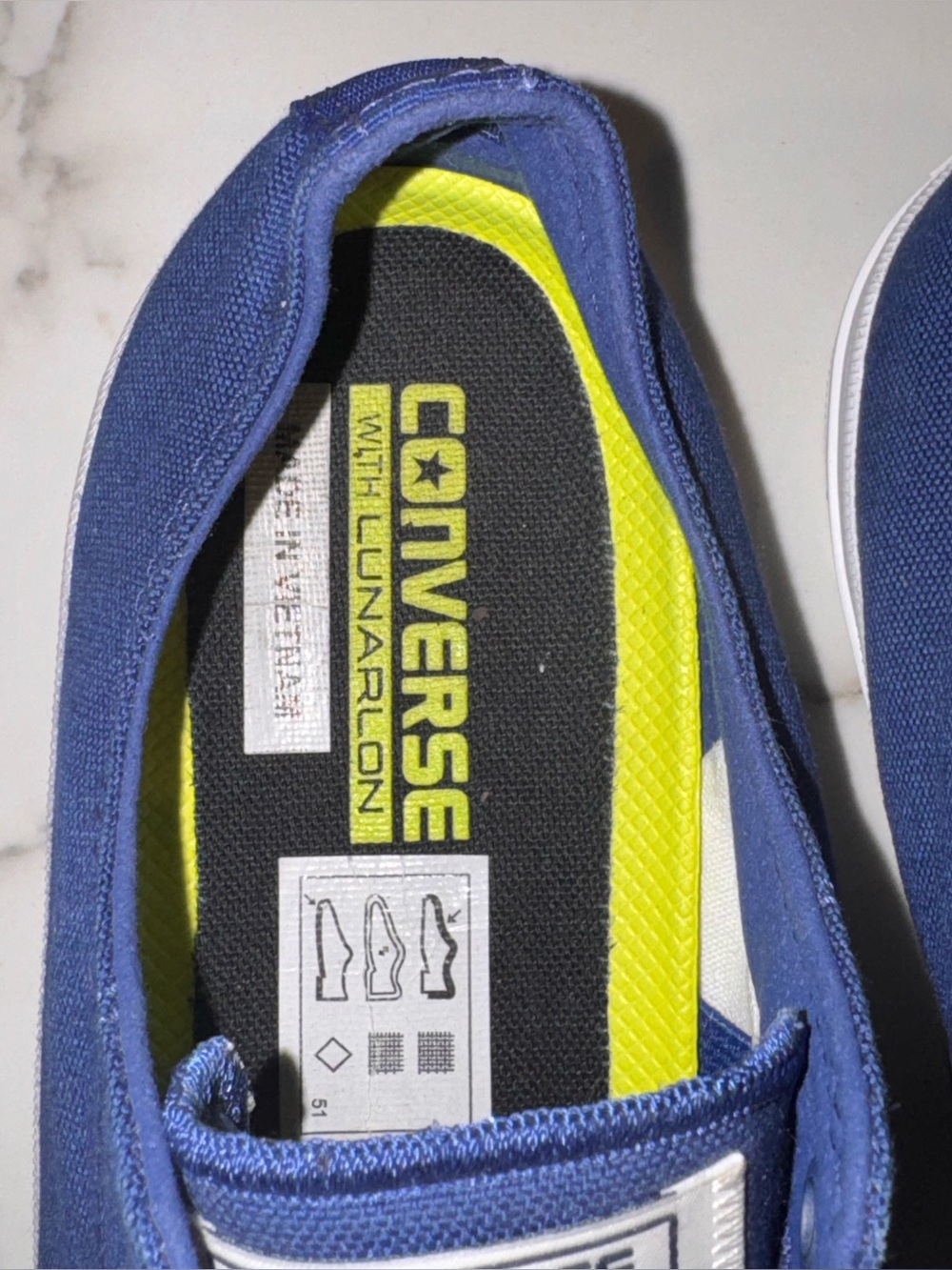 Converse Chuck Taylor 2 Ox Sodalite Blue Nike Lunarlon Low Top Sneakers Size 9.5 - Picture 4 of 8